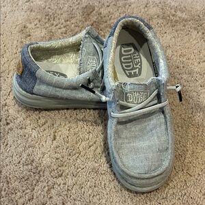 Hey Dude Kids Blue and Gray Moccasins
